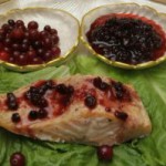Отварная рыба под брусничным соусом от Элины Быстрицкой